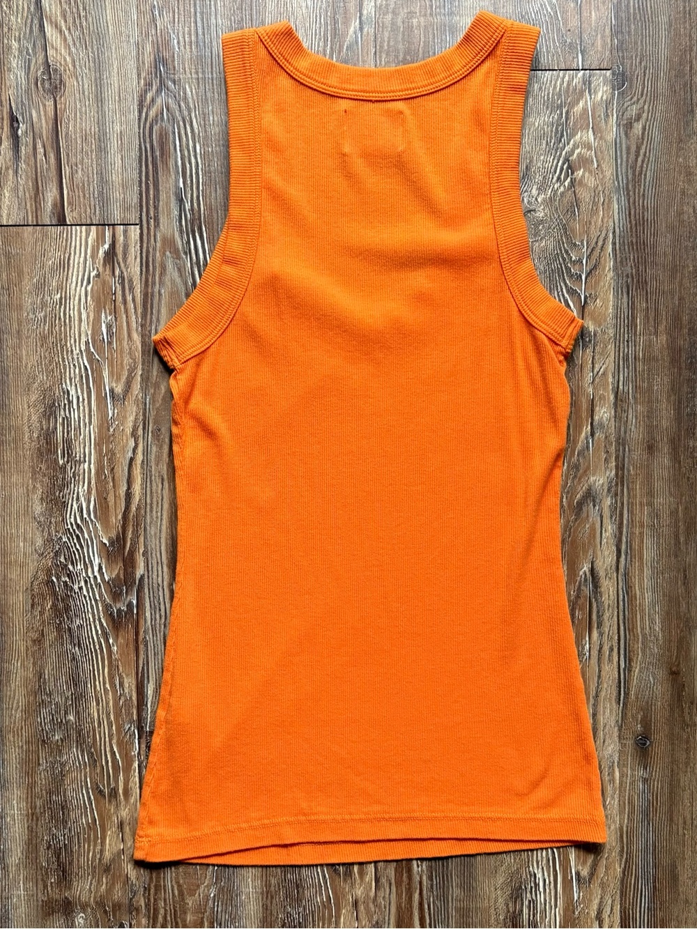 Sundays Orange Ribbed Tank Top - Picture 4 of 4